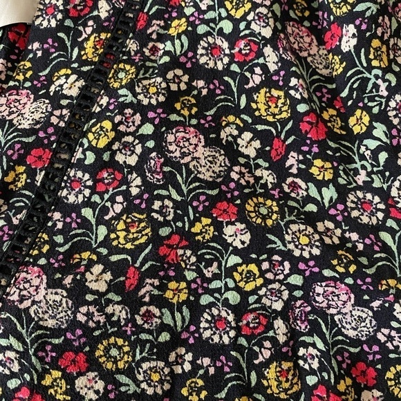 NWOT LOFT Multicolor Floral Garden Wrap Romper - Picture 5 of 9